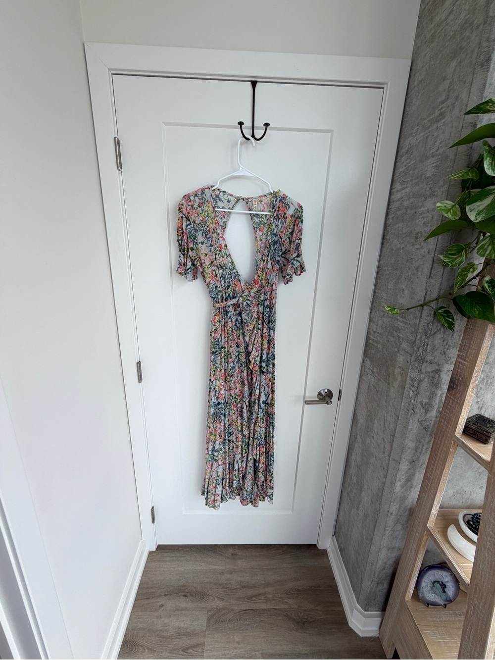 RAGA Floral Maxi Dress in Pink, Green and Blue